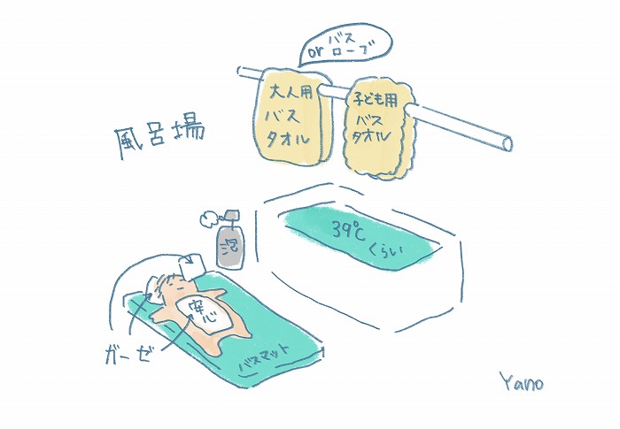 ベビーバス卒業後 赤ちゃんとお風呂に入るには 図説付 Sara Yano Ilustration Blog